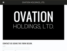 Tablet Screenshot of ovationholdings.com